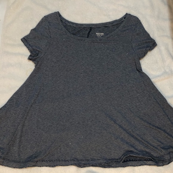 Navy striped loose scoop neck - Picture 1 of 1